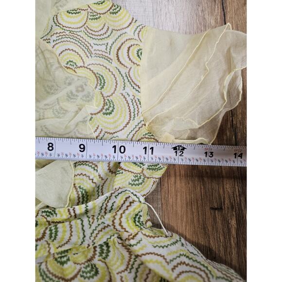 Vintage Leila Floral 1970's Maryjane Dress Youth Girls Size 5 - Picture 6 of 10